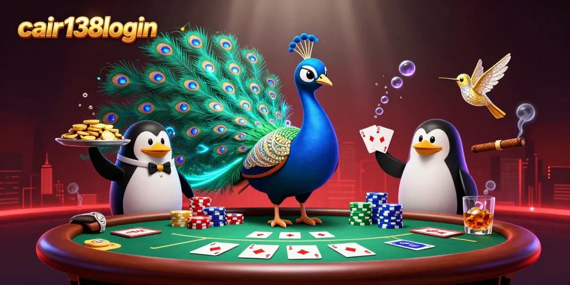 Join the exciting world of cair138login as a vibrant peacock, a butler penguin, and dazzling hummingbird highlight the gaming experience.