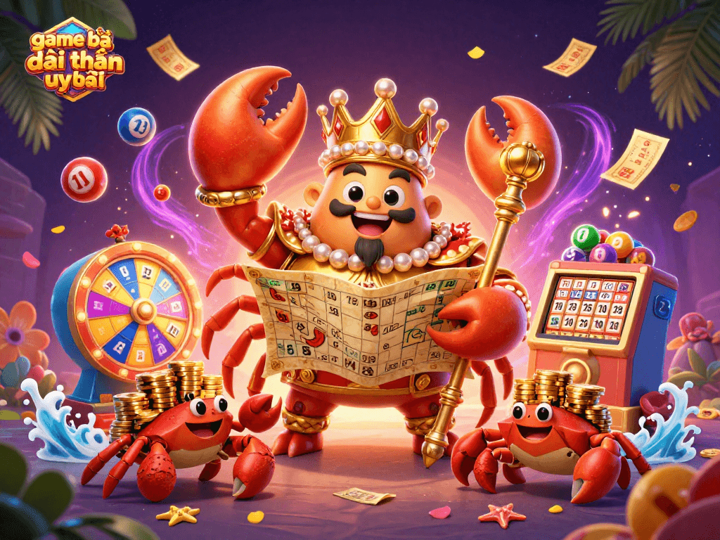 Engage in thrilling gameplay with game bài đổi thưởng uy tín amidst vibrant lottery elements and dynamic casino symbols.