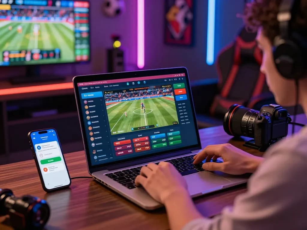 Engaging user exploring betting options at https://rikbet.in.net/ with vibrant sports graphics and interactive features.