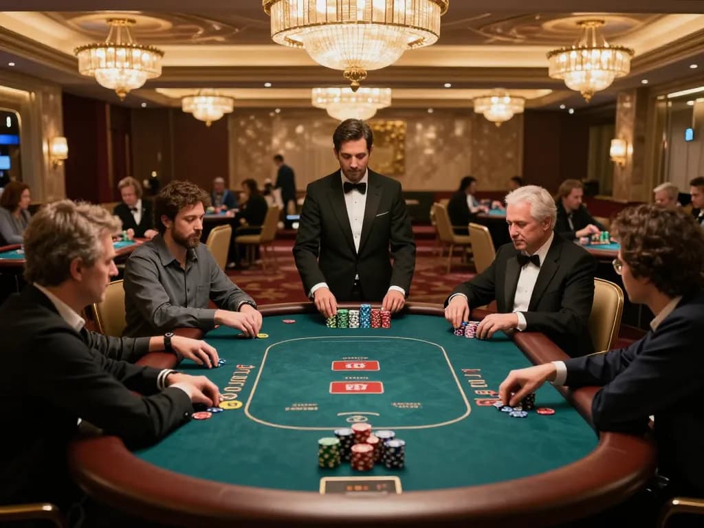 C168 premium poker table scene showcasing players competing in a luxury casino atmosphere.
