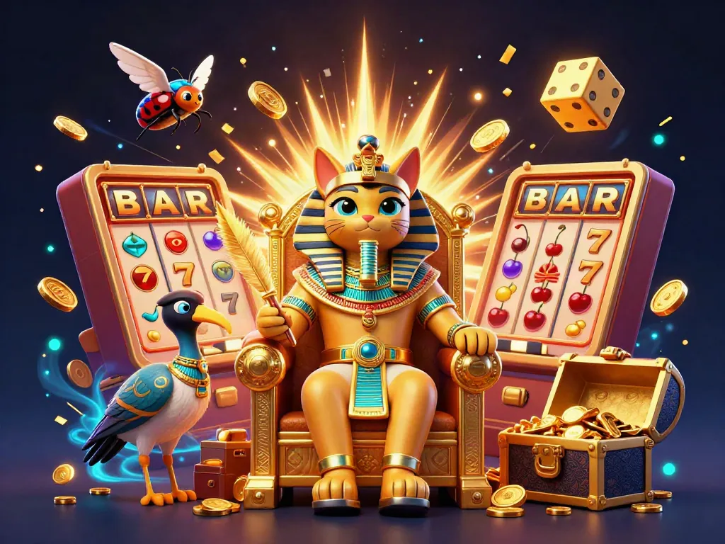 Experience the thrill of gambling with GavangTV in a vibrant 3D casino illustration featuring rich gaming elements.