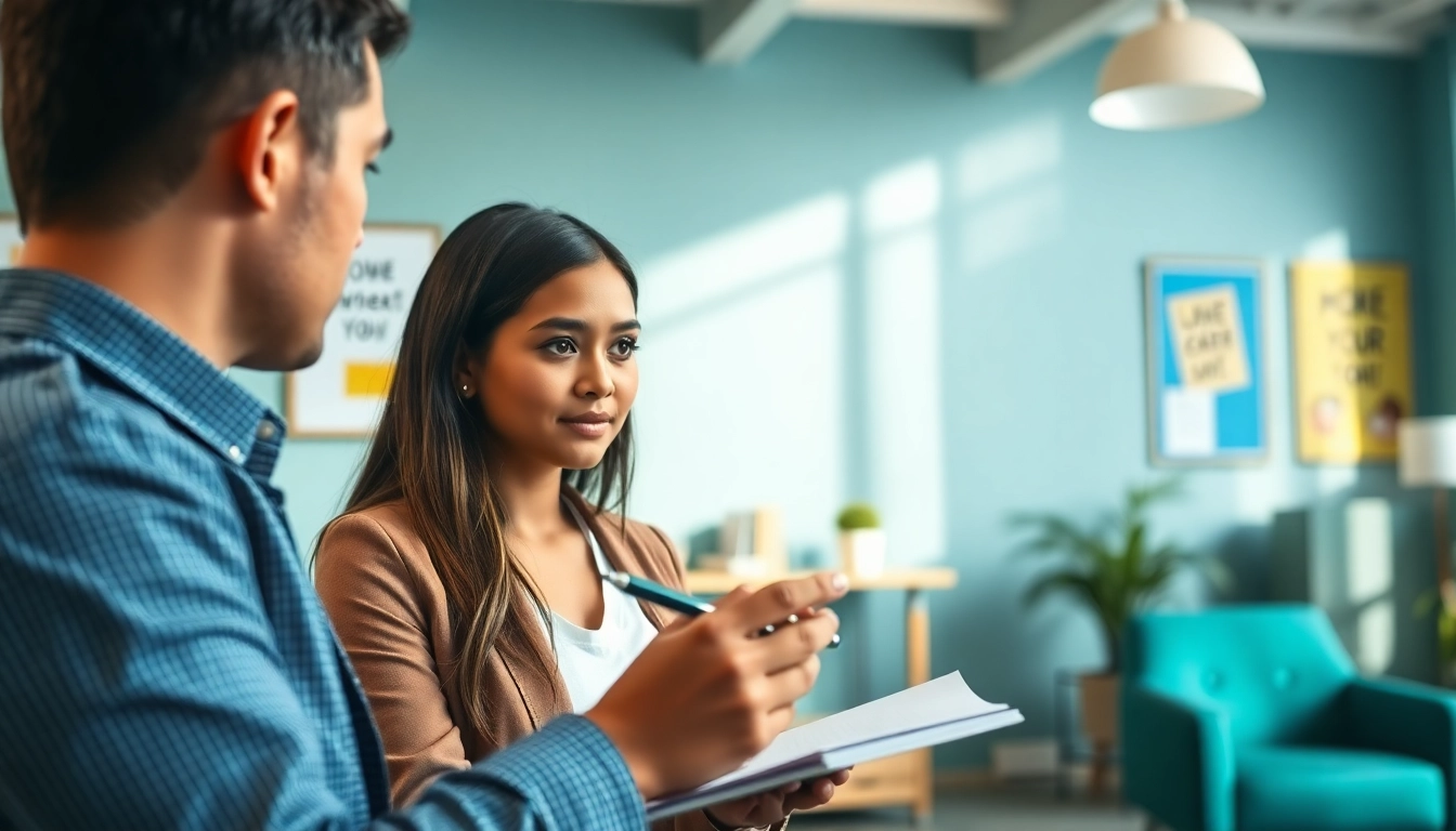 How to find my perfect career with a coach in a bright and inviting office.