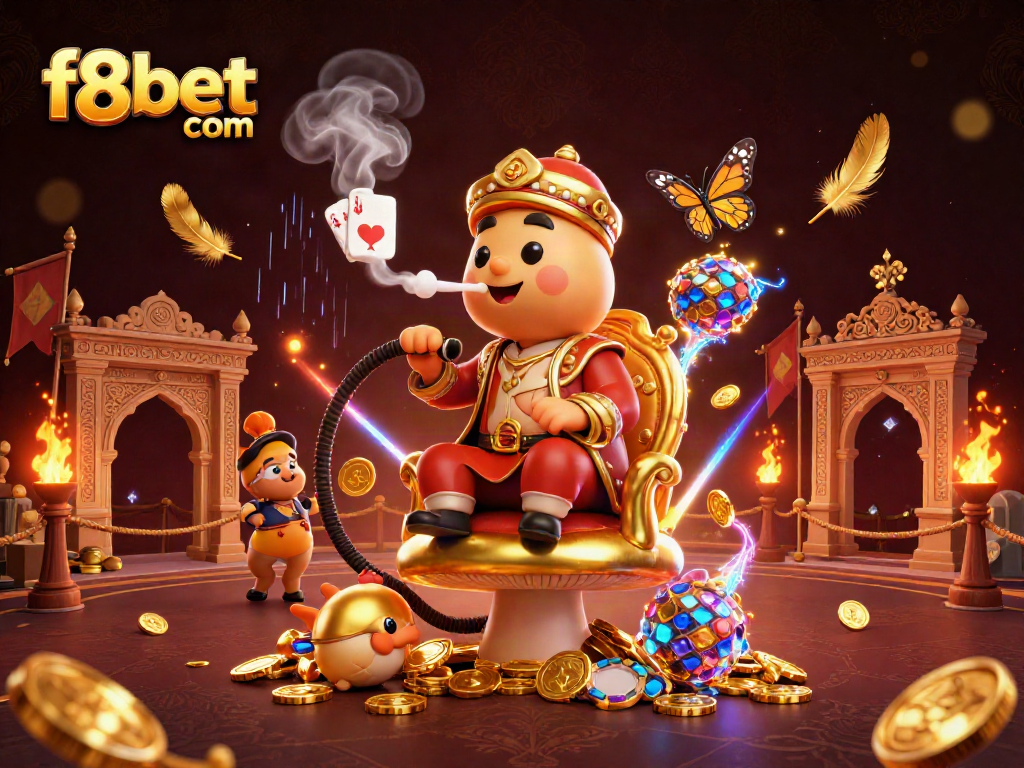 Join the f8bet com adventure with a colorful 3D casino scene showcasing exciting games and vibrant energy.