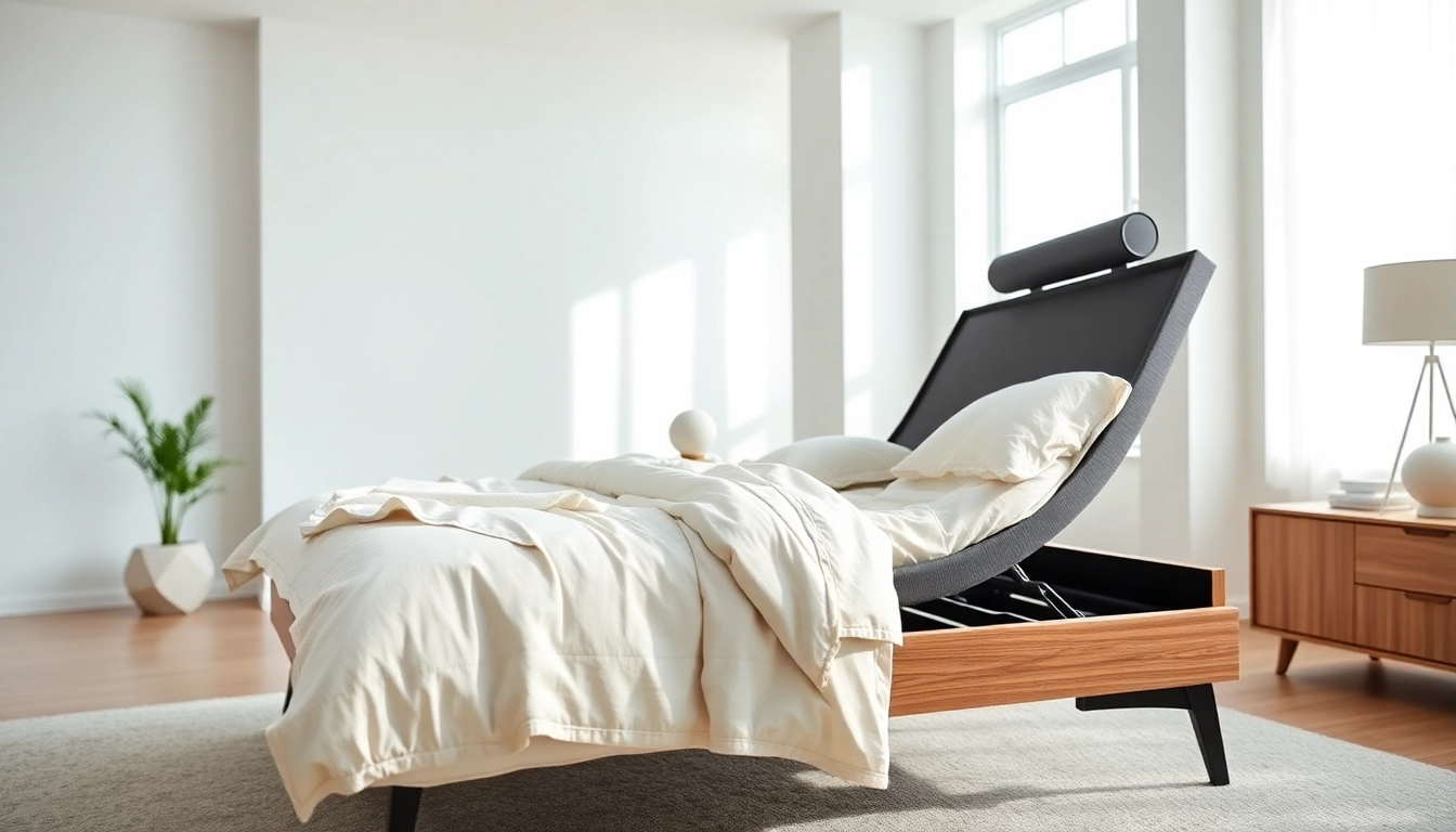 Experience adjustable beds designed for ultimate comfort and relaxation in a modern bedroom.