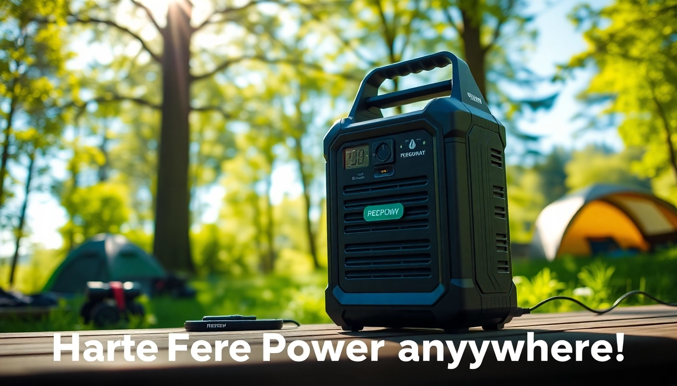 EcoFlow portable power station showcases outdoor energy solutions in a vibrant picnic setting.