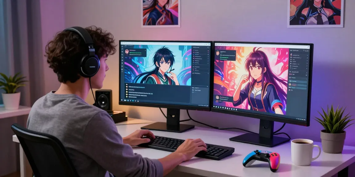 Engaging user interacting with AI chat hentai characters in a modern setup.