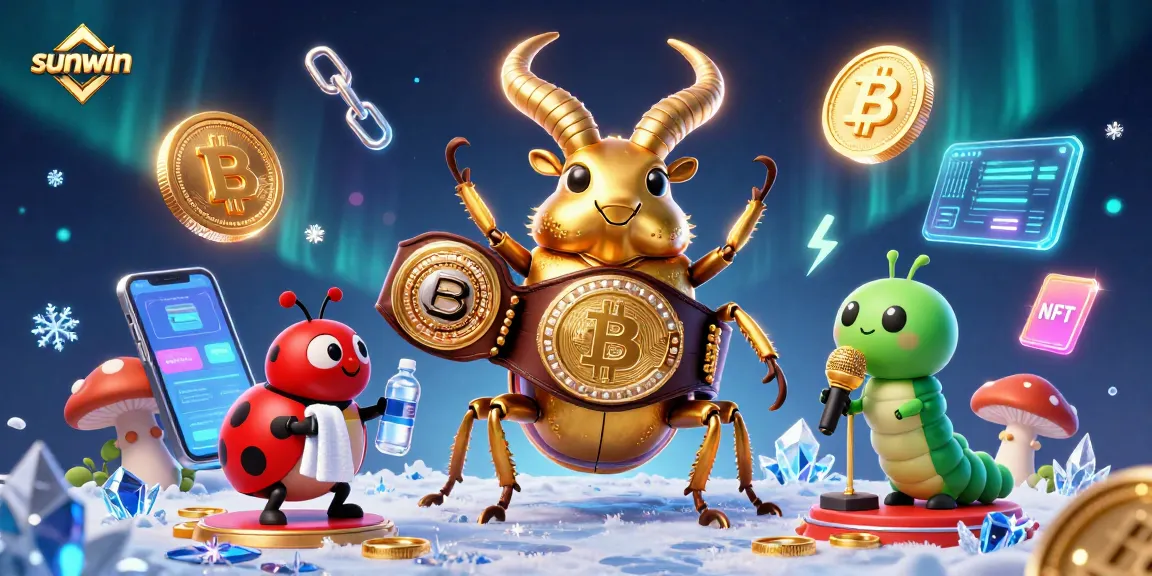 Sunwin players engage with 3D illustrated casino action featuring vibrant digital elements.