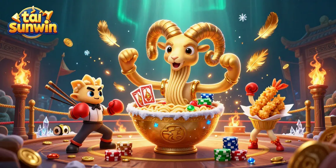Engage in gaming action with tải sunwin as playful cartoon characters deal cards and stack chips.