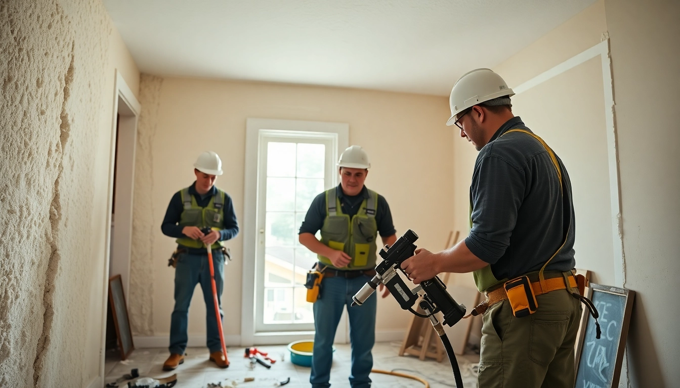 Expert spray foam removal specialists performing insulation removal in a tidy work environment.