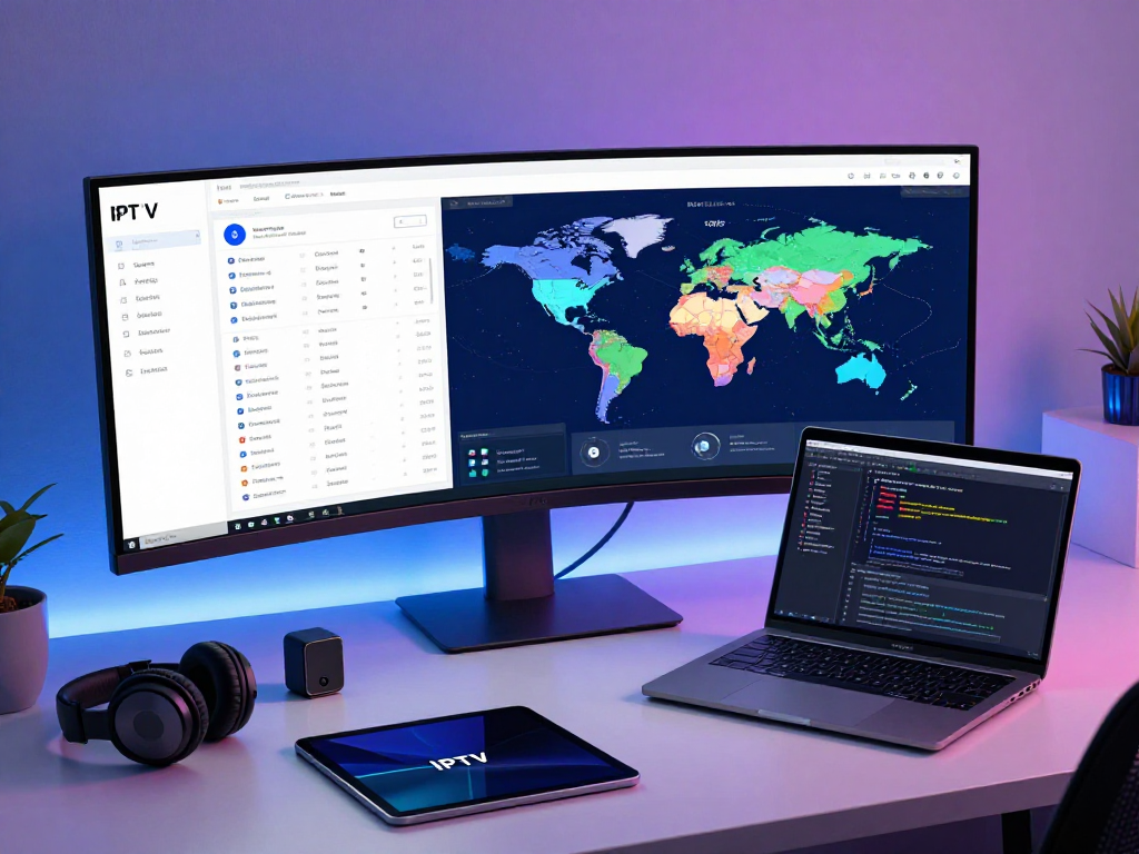 UK IPTV reseller dashboard showcasing subscription management and analytics in a secure cloud environment.