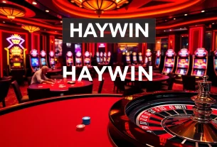 Experience thrilling gambling at HAYWIN casino with vibrant poker games and flashy slots.