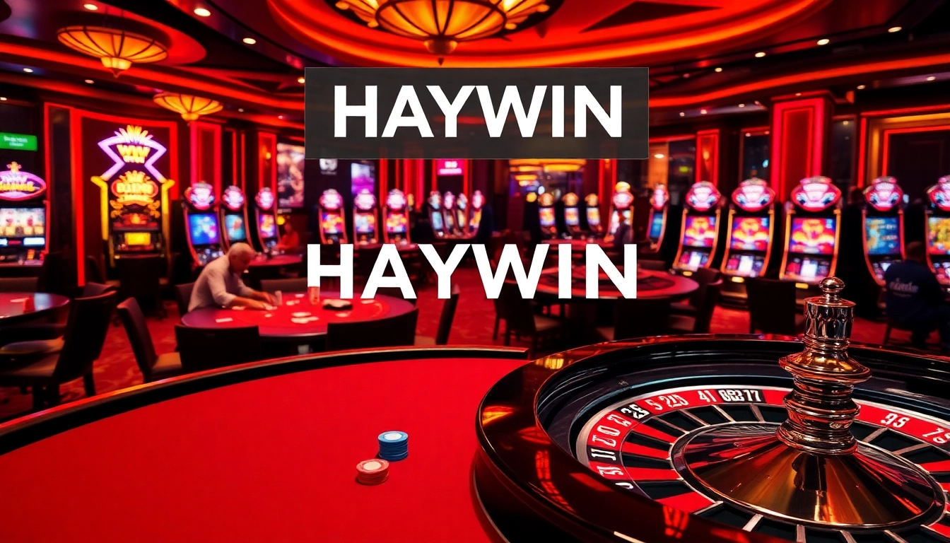 Experience thrilling gambling at HAYWIN casino with vibrant poker games and flashy slots.