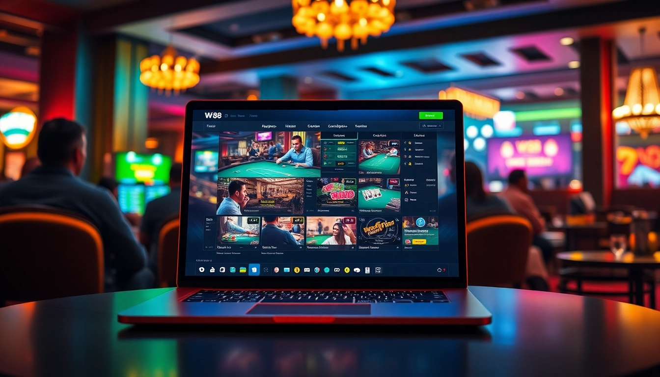 Experience the dynamic gaming atmosphere at w88.nyc, showcasing online casino excitement.