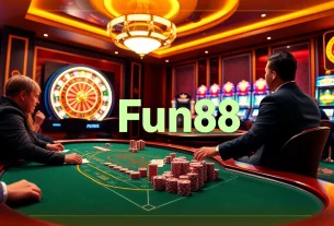 Experience the thrill of winning with the fun88 link in a vibrant casino setting filled with poker and slots.
