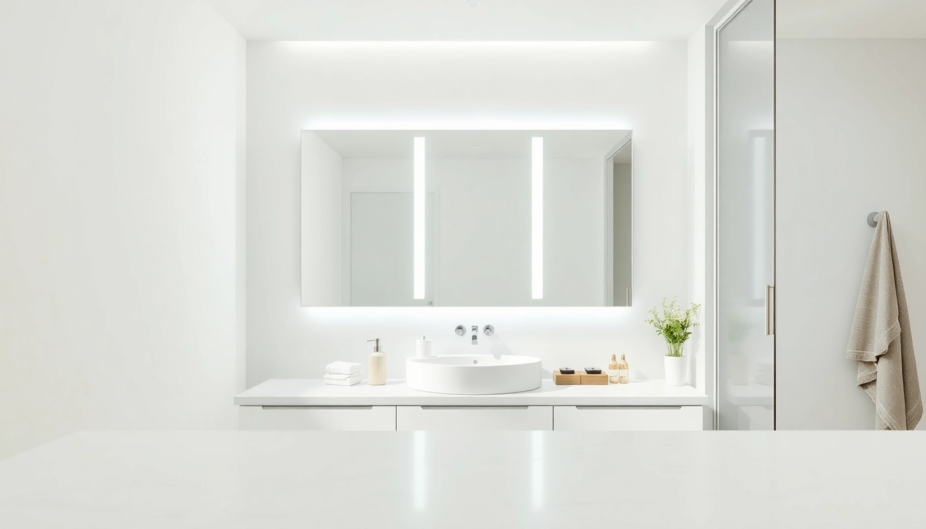 Illuminate your space with an elegant led mirror bathroom that enhances modern interiors.
