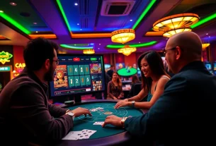 Online casino experience at good88.hu.net, showcasing players enjoying games in a vibrant, luxurious setting.