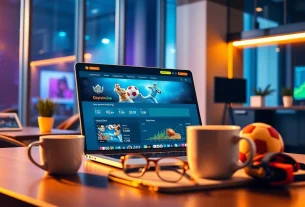 Experience the excitement of okvipwin.live with a modern betting interface in a sleek setting.