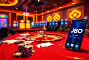 Exciting gaming action at JBO featuring online betting and vibrant casino elements.