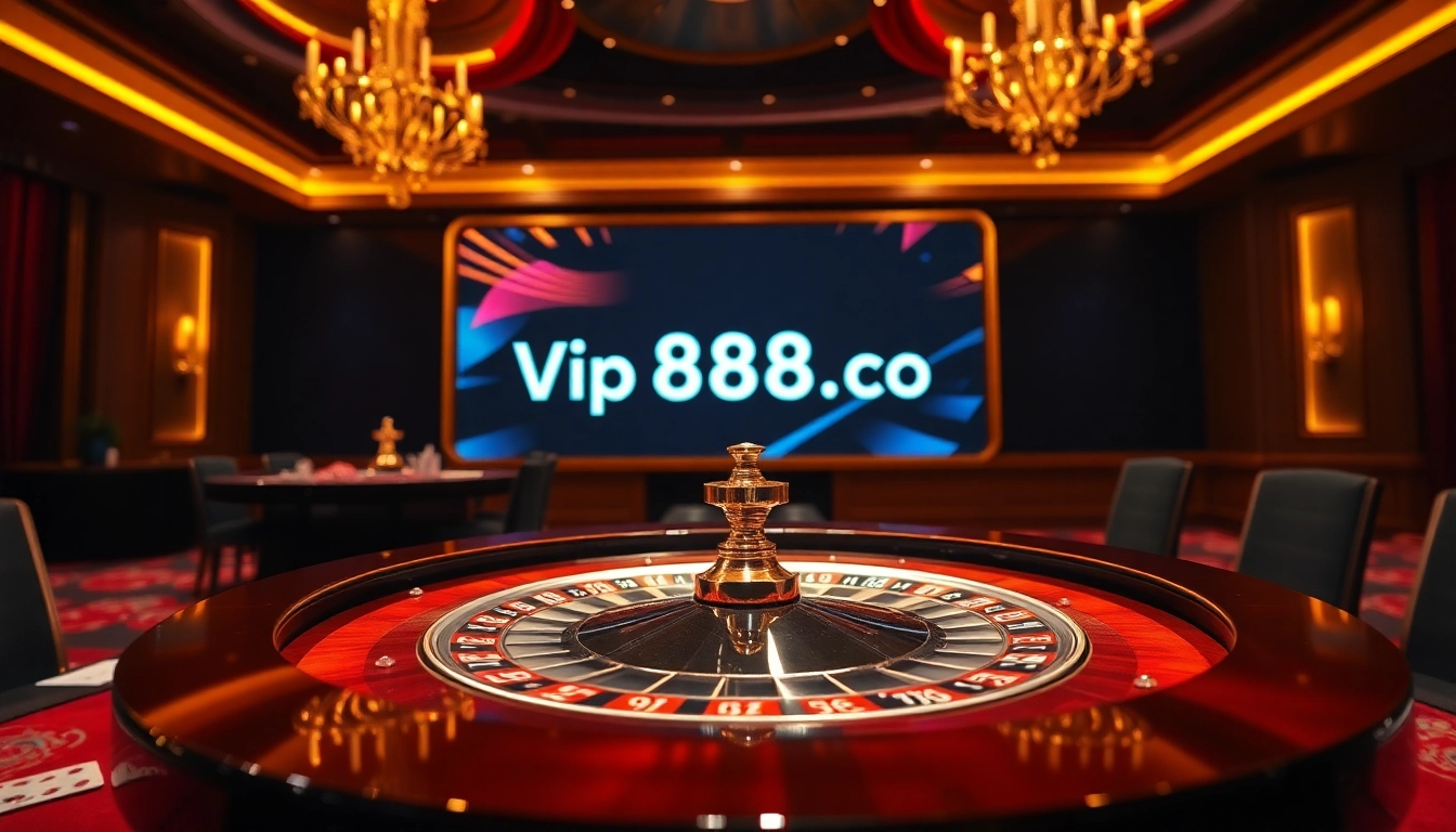 Experience engaging gameplay at vipwin88.co.com with luxury casino tables and vibrant chips.