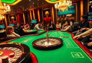 Experience excitement at GG88 as players engage with dynamic casino tables and digital interfaces.