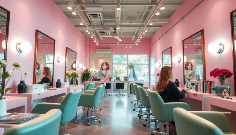 Find the best hair salons with stylish decor and warm ambiance in modern hair salon interior.