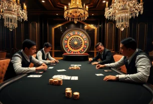 Experience high-stakes gaming at DU88 with chips, cards, and a luxurious casino atmosphere.
