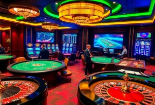 Experience thrilling betting action at https://rr99x.com/ with a stunning online casino interface featuring poker tables and roulette wheels.