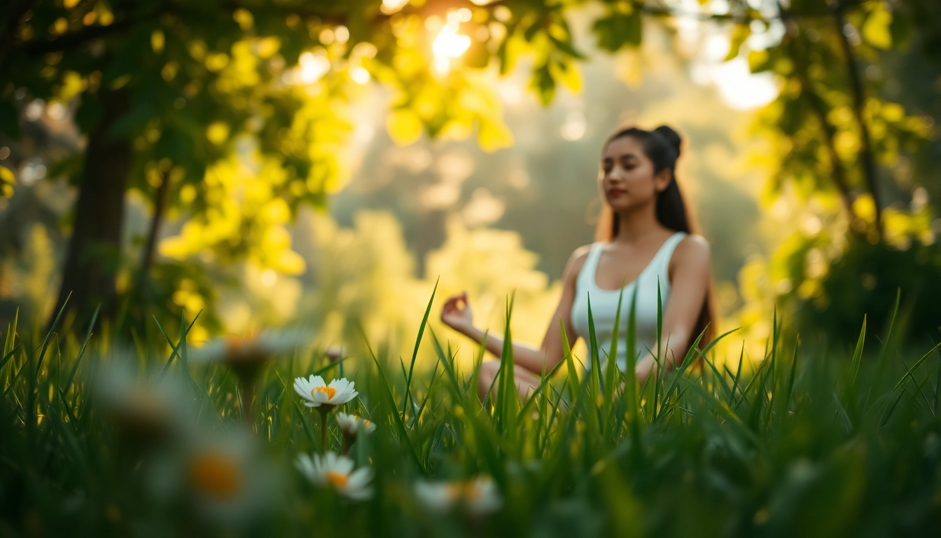 Embrace mental wellness through mindfulness in a serene outdoor setting.