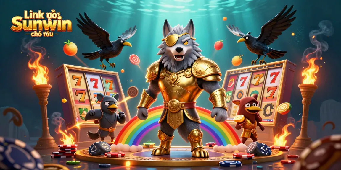 Experience thrilling gaming with Link vào Sunwin chính thức at a vibrant casino scene, featuring dynamic characters and elements.