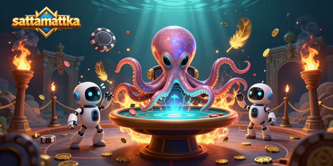 Engage in sizzling sattamattka action with a vibrant alien casino scene featuring a poker table.