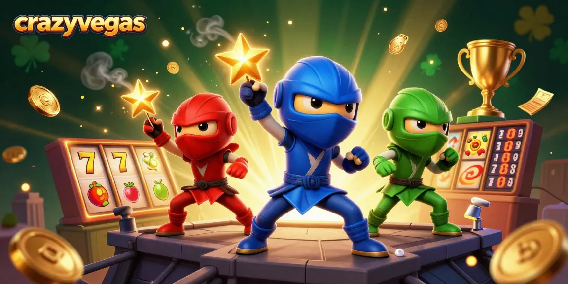 Synchronized ninja chameleons celebrate wins in 2026 with crazyvegas slot themes